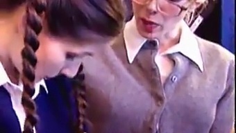 Old And Young Lesbians Engage In Steamy Classroom Encounter