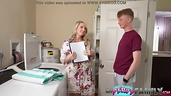 Stepmom Seduces Stepson With Her Large Natural Breasts