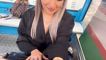 Pov Video Of A Public Blowjob And Cowgirl Ride On A Cable Car