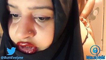 Hijab-Wearing Woman With A Large Buttocks Gets Spanked!