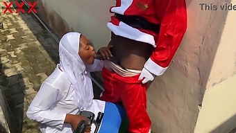 Santa And Hijab-Clad Babe Engage In Christmas Sex. Subscribe For More.