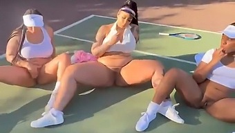 Squirt Competition Between Horny Tennis Babes