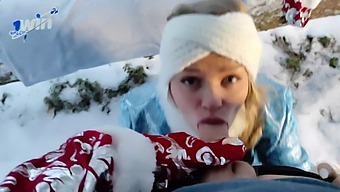 Amateur Blowjob In Snowy Pov