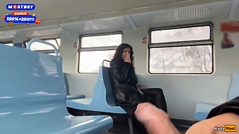 Katty West'S Big Dick Cum Walk On A Public Train