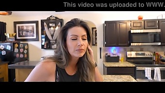 Coco Vandi In Strip Poker Game With Her Stepson In The House Of Her Partner.